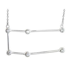 Sterling Silver Gemini Constellation Necklace